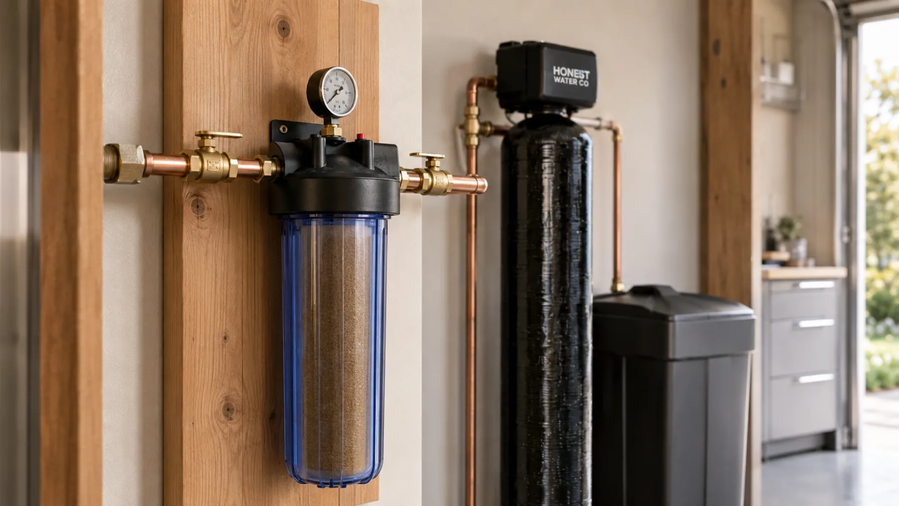 Sediment and well water treatment install